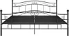 vidaXL Bett Schwarz Metall 140x200 cm Produktbild-Vorschau 2
