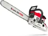 A red and white chainsaw is shown against a white background. Podgląd zdjęcia produktu