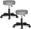 CASARIA® Lot de 2 tabourets de bureau gris pivotant 360° Voir les images du produit 2