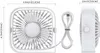 USB ventilátor Tichý mini stolní ventilátor TOPK K50 bílý Náhled obrázku produktu 4