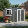 Abri de jardin en métal 7,19 m² - Abri de jardin gris à Voir les images du produit 13