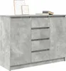 vidaXL Sideboard mit Schubladen Betongrau 100,5x35x76 cm Produktbild-Vorschau 4