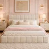 Letto imbottito 140x190 cm, letto per ragazzi, letto Anteprima dell’immagine prodotto 3