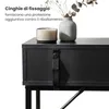 Tavolo consolle stile loft ELANO 2 cassetti 80 cm Nero Anteprima dell’immagine prodotto 4