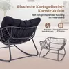 Fotel bujany COSTWAY z podnóżkiem, bardzo duży fotel bujany Podgląd zdjęcia produktu 6