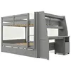 Merax Etagenbett 140x200 cm mit Schreibtisch und Schrank, Produktbild-Vorschau 12
