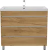 Stand-Badmöbel Waschplatz "Fellini 90" Eiche Gold Produktbild-Vorschau 6