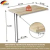 Składany stół ścienny z nogą, biurko, blat stołu 80 × 50 cm Podgląd zdjęcia produktu 5