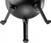 The underside of a black cast iron pot with three legs. Podgląd zdjęcia produktu