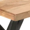 vidaXL Esstisch 120x60x76 cm Massivholz Akazie Produktbild-Vorschau 3