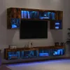 vidaXL 6dílná nástěnná skříňka s LED osvětlením, materiál Náhled obrázku produktu 2