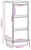 vidaXL Sideboards 2 Stk. Schwarz 32x34x75 cm Massivholz Produktbild-Vorschau 8