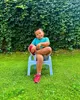 Silla para bebés de plástico Lucky, color azul, para niños Vista previa de la imagen del producto 7