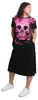 Yakuza Damskie sukienka T-shirt Lost Skull Midi, czarna, Podgląd zdjęcia produktu 7