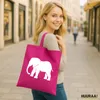 Huuraa Jutebeutel Elefant Silhouette 10 Liter Fuchsia Produktbild-Vorschau 2