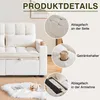 Tagesbett 3-in-1, ausziehbares Gästebett 142 x 177 cm mit Produktbild-Vorschau 6
