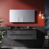 SONNI Badspiegel 120x60cm Touch-Schalter mit Uhr und Produktbild-Vorschau 3