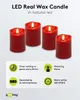 Goobay 77749 Lot de 4 bougies LED en cire véritable, rouge Voir les images du produit 2
