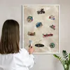 Magnettafel 80x60 cm mit weißem Rahmen - Magnetische Produktbild-Vorschau 2
