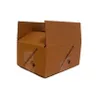 A brown cardboard box with its flaps open, isolated on a white background. Produktbild-Vorschau