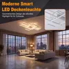 Smart LED Deckenleuchte 90x60cm, Moderne Geometrische Produktbild-Vorschau 2
