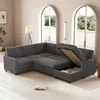 Divano letto a L Merax a 5 posti con funzione letto, divano Anteprima dell’immagine prodotto 4