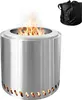 Relaxdays Feuerschale ohne Rauch, Edelstahl, HxD: 36 x 38 Produktbild-Vorschau 1
