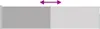 A graphic representation of a retractable side awning, divided into two shades of gray, with a double-headed arrow indicating adjustability. Voir les images du produit