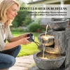 Outsunny Springbrunnen 3-stufig Gartenbrunnen mit LED Produktbild-Vorschau 5