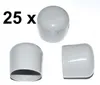 25 Stück - Kappe für Rundrohr D=20 mm L= 20 mm grau PVC Produktbild-Vorschau 2