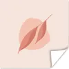 MuchoWow® Poster Abstrakte rosa Blatt Illustration 75x75 cm Produktbild-Vorschau 1