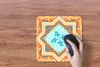MuchoWow® Mauspad Mousepad Geometrische Formen - Blau - Produktbild-Vorschau 3
