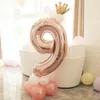 Ballon en plastique chiffre 9, env. 40 cm, rose doré, pour Voir les images du produit 2