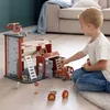 drewniana remiza strażacka howa - remiza strażacka z wozem Podgląd zdjęcia produktu 4