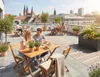 3-teiliges Balkonmöbel-Set aus Akazienholz, klappbar Produktbild-Vorschau 13