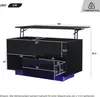 Merax Hochglanz Lift-Top Couchtisch mit LED-Beleuchtung, Produktbild-Vorschau 8