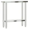 vidaXL Piano di lavoro per cucina 82,5x30x85 cm in acciaio Anteprima dell’immagine prodotto 7