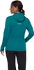 Frau von hinten mit türkisfarbener Mammut Aconcagua Light ML Kapuzenjacke und schwarzer Hose Produktbild-Vorschau