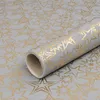 Weihnachtsgeschenkpapier, goldene Sterne, grau, 0,70 x 10 m Produktbild-Vorschau 1