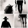 Gerahmtes Poster - Rahmen in heller Eiche - Cowboy Pferd Produktbild-Vorschau 9