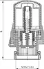 Testa termostatica M30 x 1,5 Mini Bianco Anteprima dell’immagine prodotto 2