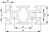 Länge 1130mm - Aluminiumprofil schwarz 20x40L B-Typ Nut 6 Produktbild-Vorschau 2