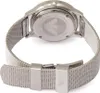 The back of a silver Emporio Armani watch with a mesh band. Produktbild-Vorschau