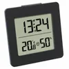 A digital thermo-hygrometer displaying time, temperature, and humidity. Produktbild-Vorschau