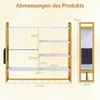COSTWAY Scaffale a muro a 6 ripiani, scaffale sospeso con 8 Anteprima dell’immagine prodotto 3