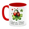 Marienkäfer Kaffeebecher in rot mit Spruch Glaube an Produktbild-Vorschau 2