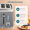 Bollitore elettrico 1,7L 2200W e tostapane a 4 fette, Anteprima dell’immagine prodotto 8