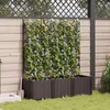 vidaXL Vasi da giardino, set da 3 pezzi, marroni, 120 x 40 Anteprima dell’immagine prodotto 2