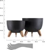 HowHomely | Kvetináč, sada 2 kvetináčov, čierny kvetináč - Náhľad obrázku produktu 3