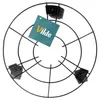 Vilde | Sottovaso con ruote in metallo nero 30 cm - Base Anteprima dell’immagine prodotto 8